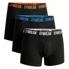 GymBeam FIT 3Pack férfi boxer - fekete