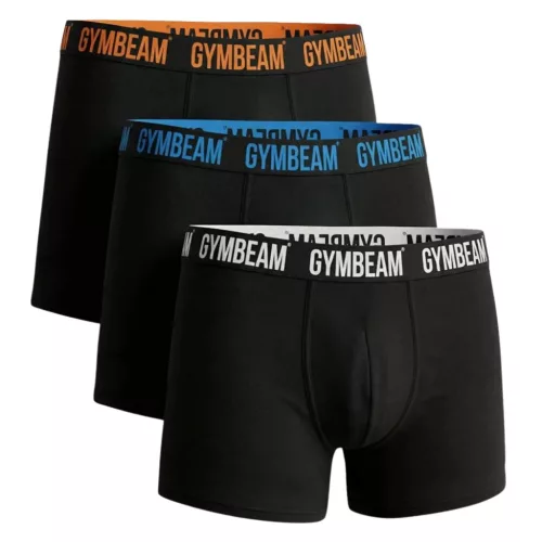GymBeam FIT 3Pack férfi boxer - fekete