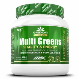   Amix Nutrition Greenday ProVEGAN MultiGreens Vitality&Energy vitamin 300 g narancs