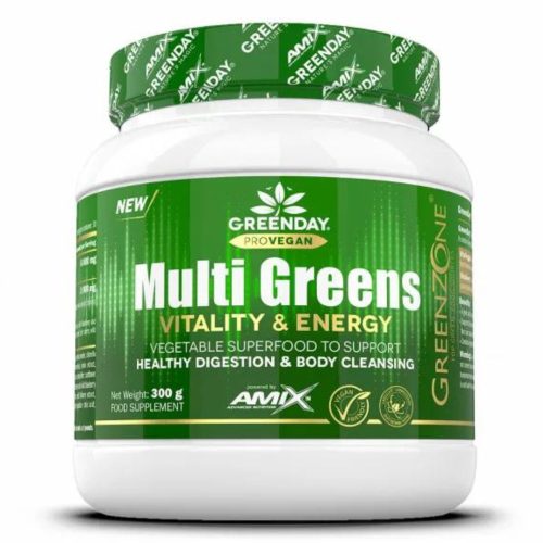 Amix Nutrition Greenday ProVEGAN MultiGreens Vitality&Energy vitamin 300 g narancs