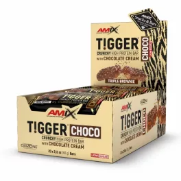  Amix Nutrition TIGGER CHOCO Fehérjeszelet 20 x 60 g - Tripla brownie