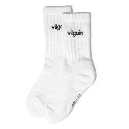   Vilgain Unisex Organic Logotype Crew Socks ⁠fehér - 3 pár