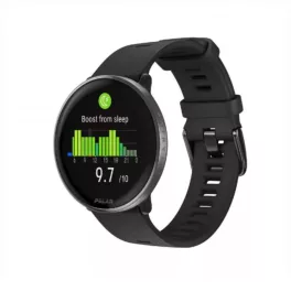 Polar Ignite 3 Titán fitnesz óra, fekete szilikon szíjjal