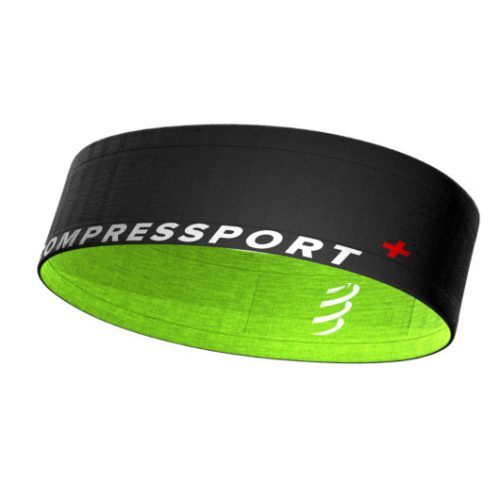 Compressport Free Belt fekete-zöld sportöv, futóöv M/L