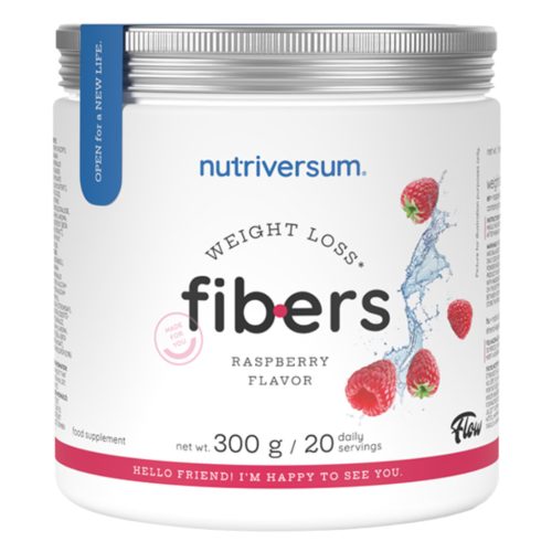 Nutriversum Weight Loss Fibers diétás rost italpor - 300 g málna