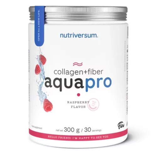 Nutriversum AquaPro Collagen + Fiber - 300 g málna