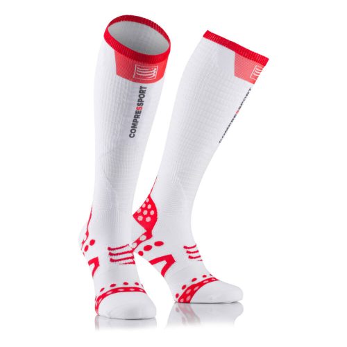 Compressport Ultralight Full Socks Run fehér kompressziós sportzokni