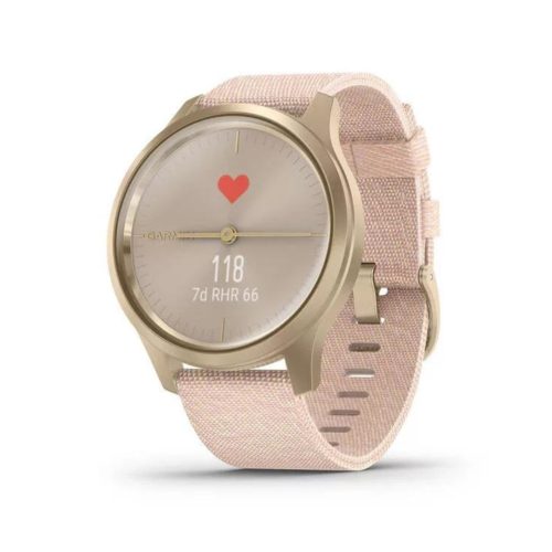 Garmin vívomove Style Light gold pink Nylon szíjjal, light gold csattal