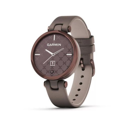Garmin Lily Classic sötét bronz ,paloma színű tok és bőrszíj
