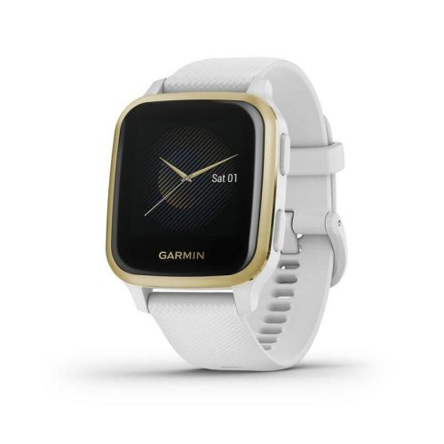 Garmin Venu Sq Fehér , világos arany kerettel