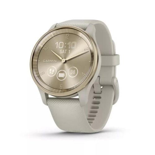 Garmin Vívomove Trend okosóra krémarany középszürke szilikon szíjjal