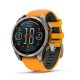 Garmin Fenix 8 okosóra 47mm Sapphire, titánium, narancs/grafit szilikon szíjjal (ED XD)