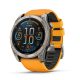 Garmin Fenix 8 okosóra 51mm Sapphire, titánium, narancs/grafit szilikon szíjjal (ED XD)