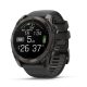 Garmin Fenix 8 okosóra 51mm Sapphire, karbonszürke DLC titanium, fekete/sötétszürke szilikon szíjjal (ED XD)