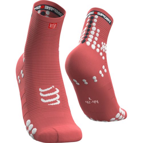 Compressport Pro Racing Socks v3.0 Run fluo korall bokazokni T2
