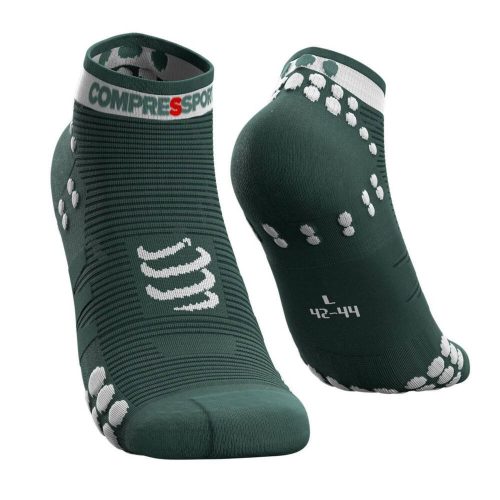 Compressport Pro Racing Socks v3.0 Run sötétzöld titokzokni T4