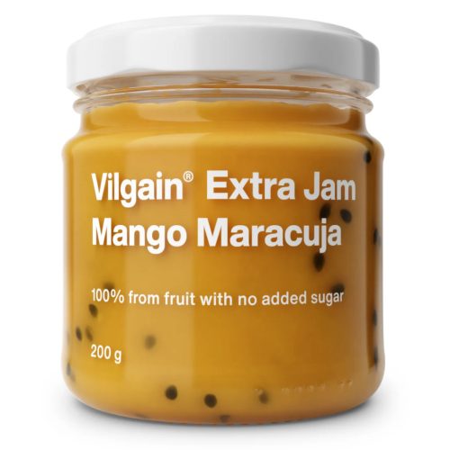 Vilgain Extra Dzsem 200 g mangó és maracuja hozzáadott cukor nélkül