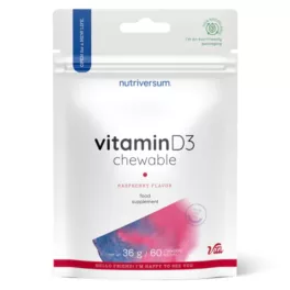 Nutriversum Vitamin D3 rágótabletta - 60 db málna