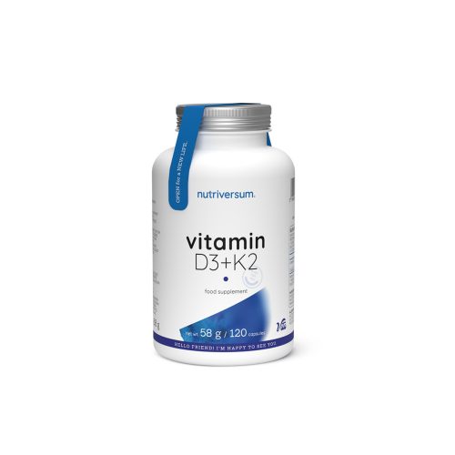 Nutriversum D3+K2 vitamin - 120 kapszula