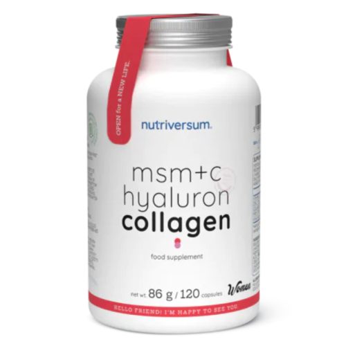 Nutriversum MSM+C Hyaluron Kollagén - 120 db kapszula