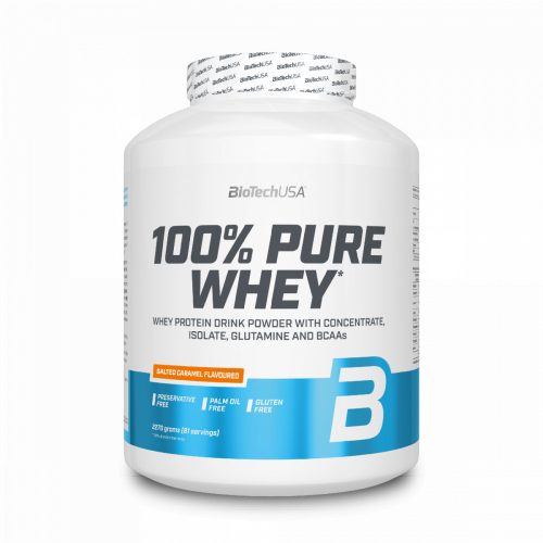 BioTech USA 100% Pure Whey tejsavó fehérjepor 2270 g Sós-Karamell