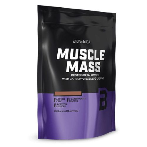 BioTech USA Muscle Mass 1000 g Vanília
