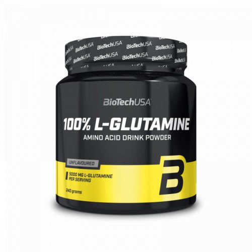 BioTech USA 100% L-Glutamine 240 g Ízesítetlen