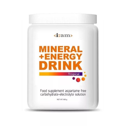 i:am Mineral+Energy Drink trópusi gyümölcs íz 800g