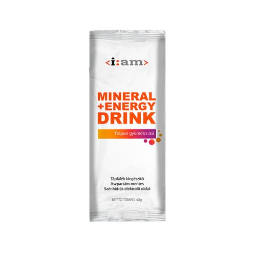 i:am Mineral+Energy Drink trópusi gyümölcs íz 40g