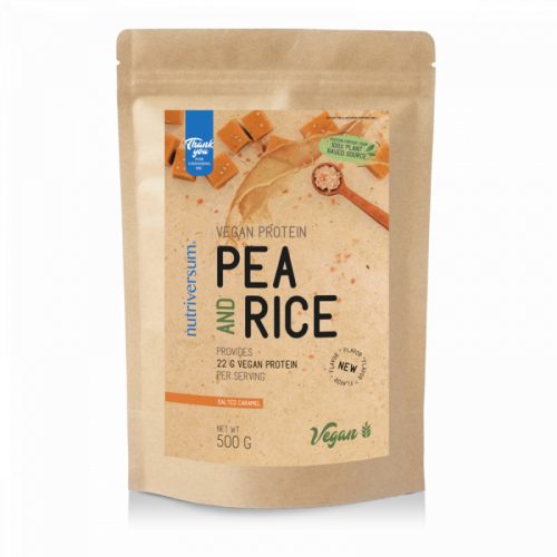 Nutriversum Pea & Rice VEGAN Protein, 500g - sós karamell