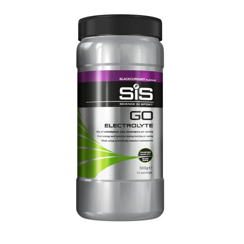SiS GO Electrolyte izotóniás sportital por, 500 gr (6 L elkészítéséhez) - Fekete ribizli