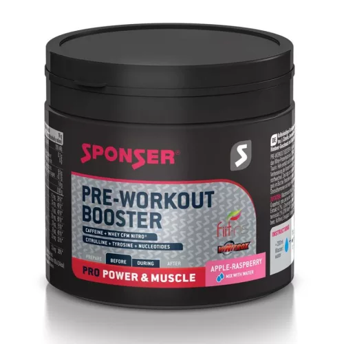 Sponser Pre-Workout Booster energizáló 256g, alma-málna